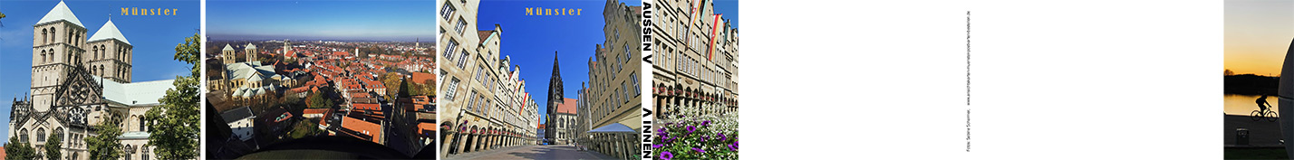 Postkarte Panorama Münster Panoramakarte Dom Lambertikirche