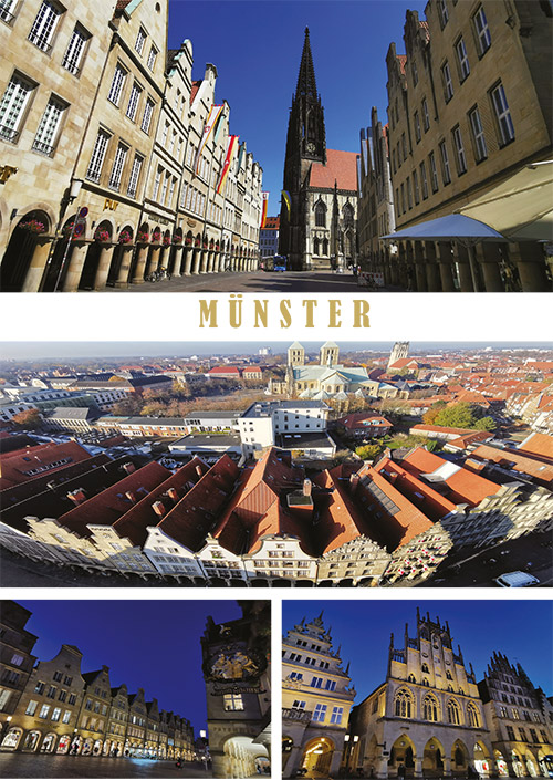 Postkarte Luftaufnahme Münster Panorama
