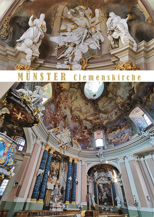 Postkarte Münster Clemenskirche Barock Kirche Hochzeit